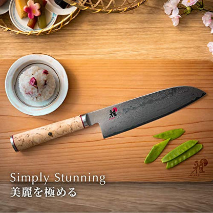 Miyabi 34374-181 Santoku. 8 cm Profi-Kochmesser mit Stahlklinge & Birkenholzgriff. Sichere dir jetzt dein Santoku-Messer.
