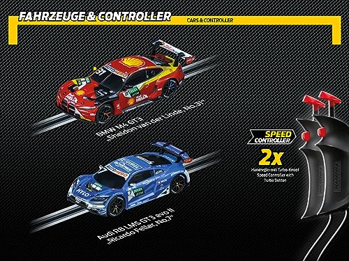 Carrera High Speed I – Digitale Rennbahn 1:43 mit 63 m Strecke, Rundenzähler & Turbo-Boost