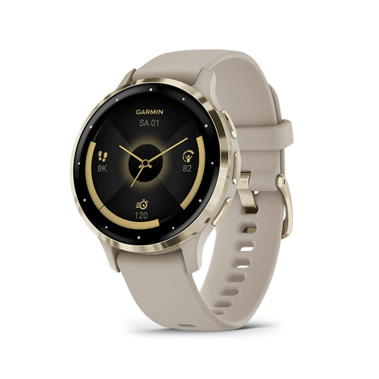 Garmin Venu 3S – GPS-Fitness-Smartwatch mit Bluetooth Telefonie und Sprachassistenz, Ultrascharfes 1,2 Zoll AMOLED-Touchdisplay, Fitnessfunktionen, Garmin Music, Garmin Pay und Rollstuhlmodus