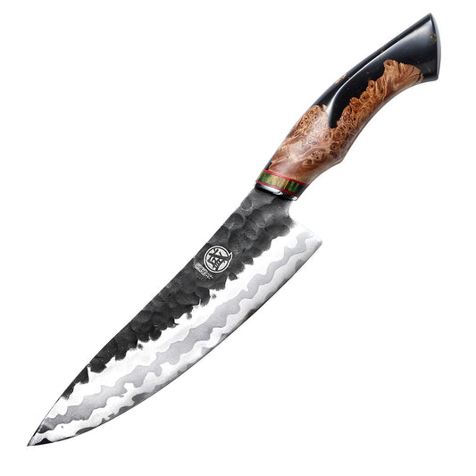 Mitsumoto Sakari 20 cm Gyuto – Handgeschmiedetes 440C Damast-Profi­kochmesser. Greif jetzt zu und hol dir Meister­präzision in deine Küche.