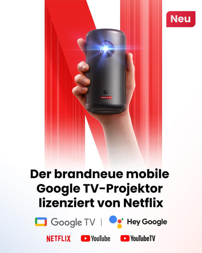 Nebula Capsule3 – Kompakter 1080p Smart-Beamer mit 200 ANSI-Lumen & Netflix. Sichere dir jetzt den Nebula Capsule3 und verwandle jedes Zimmer in dein privates Heimkino.