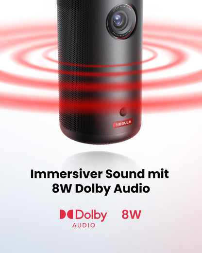 Nebula Capsule3 – Kompakter 1080p Smart-Beamer mit 200 ANSI-Lumen & Netflix. Sichere dir jetzt den Nebula Capsule3 und verwandle jedes Zimmer in dein privates Heimkino.