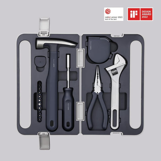 HOTO Werkzeugkoffer Gefüllt – All-in-One Handwerks-Set für Zuhause & unterwegs. Mach dich bereit für jede Reparatur.