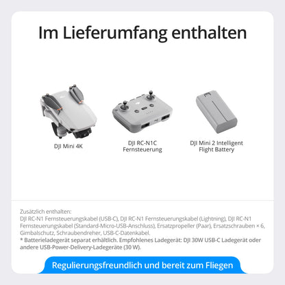 DJI Mini 4K – Ultraleichte 4K-Drohne mit 3-Achsen-Gimbal & 10 km Reichweite. Hol dir jetzt die DJI Mini 4K und erkunde die Welt aus der Vogelperspektive.