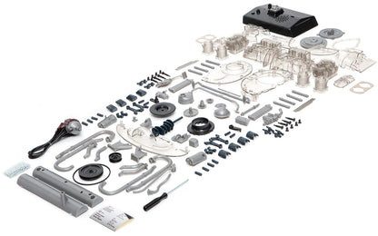 FRANZIS 67152 VW T1 Bulli Boxermotor – originalgetreuer 4-Zylinder-Motorbausatz im Maßstab 1:4 mit beweglichen Teilen und Soundmodul. Inklusive Anleitung und 94-seitigem Begleitbuch. Für Technikfans und Bulli-Liebhaber mit Sinn fürs Detail.