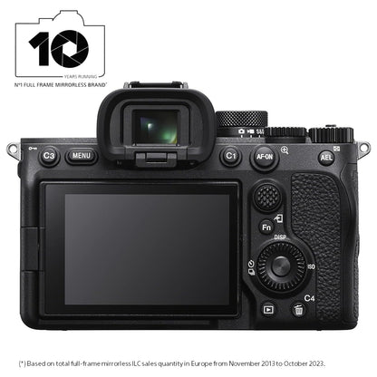 Sony Alpha 7 IV – Spiegel­lose Vollformatkamera mit 33 MP, Echtzeitfokus & 4K 60p.Hol dir jetzt die Alpha 7 IV und steigere dein Foto- und Video-Game auf Profi-Level.