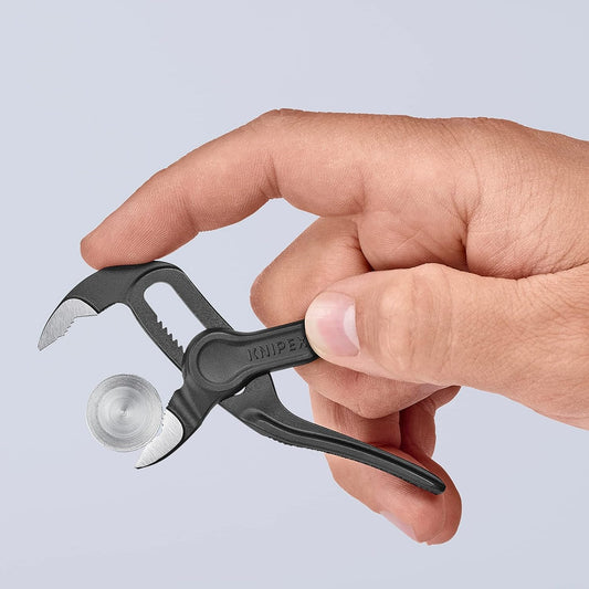 KNIPEX Cobra® XS – Kompakte Mini-Wasserpumpenzange 100 mm für Profi-Grip. Steigere deine Effizienz und meistere jede Verbindung mit dem perfekten Griff.