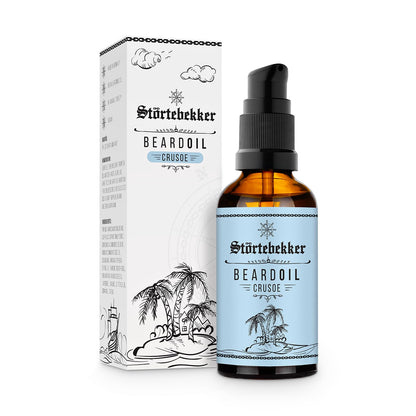 Störtebekker® Premium Bartpflege-Set für Männer – mit Bartöl „Crusoe“, Bartkamm und Bartbürste. Ideal für die tägliche Bartpflege in stilvoller Qualität.
