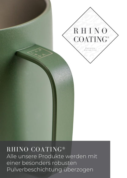 Lambda Coffee® CALDERA French Press (1 L) aus doppelwandigem Edelstahl in Moss Green – für bis zu 5 Tassen. Hält Kaffee lange warm und überzeugt mit stilvollem Design. Robuster Kaffeebereiter für echten Genuss und moderne Küchen.