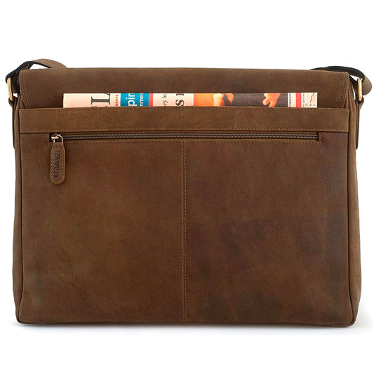LEABAGS Messenger Bag Oxford aus echtem Leder – stilvolle Umhängetasche für Herren mit Platz für Laptops bis 15 Zoll. Robustes Design mit verstellbarem Schultergurt und viel Stauraum. Der ideale Begleiter für Arbeit, Uni oder Alltag.