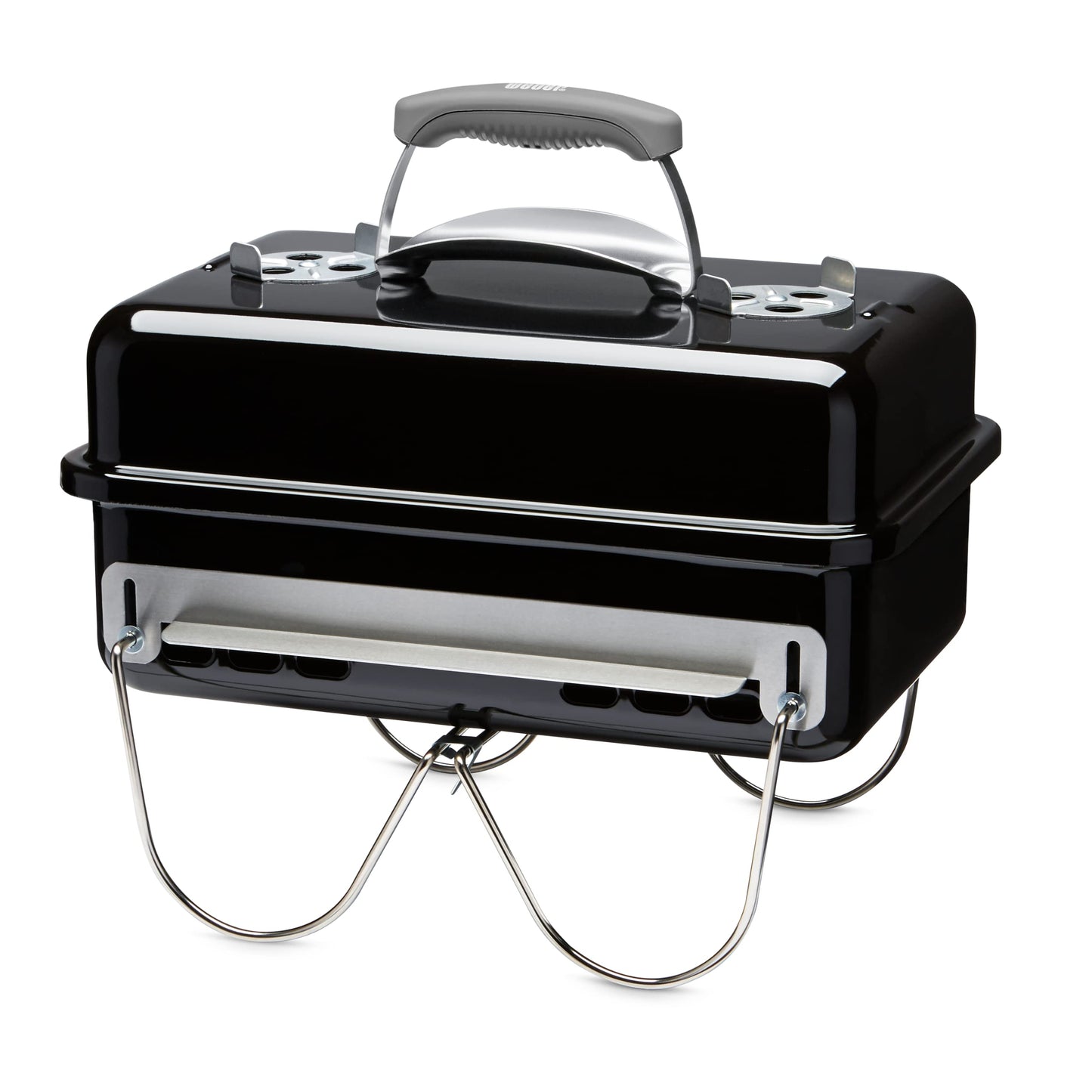 Weber Go-Anywhere Holzkohlegrill. Wir nennen ihn auch liebevoll "Die Herrenhandtasche". Leicht, kompakt und ideal für Camping, Balkon oder unterwegs. Für echtes BBQ-Feeling im tragbaren Format.