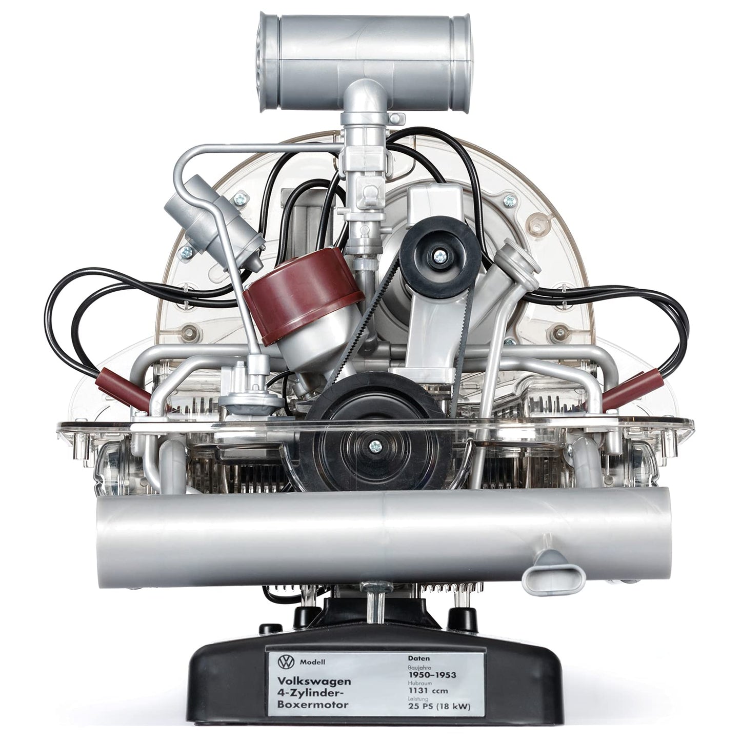 FRANZIS 67152 VW T1 Bulli Boxermotor – originalgetreuer 4-Zylinder-Motorbausatz im Maßstab 1:4 mit beweglichen Teilen und Soundmodul. Inklusive Anleitung und 94-seitigem Begleitbuch. Für Technikfans und Bulli-Liebhaber mit Sinn fürs Detail.