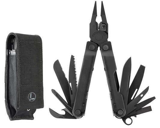Leatherman Rebar – kompaktes Multi-Tool mit 17 Funktionen, darunter Zange, Drahtschneider, Messer und Schraubendreher. Robuste Bauweise in Schwarz, ideal für Outdoor, Camping und Alltag. Zuverlässiger Begleiter mit Profi-Qualität im Taschenformat.