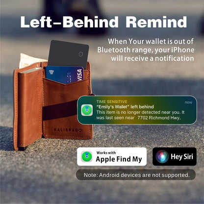 Reyke Geldbörsen-Tracker-Karte – ultradünn, wiederaufladbar und kompatibel mit Apple „Find My“ (nur iOS). Ideal zum Auffinden von Geldbörsen, Reisepässen, Gepäck oder Handys. Smarte Ortungslösung im Kreditkartenformat für unterwegs.