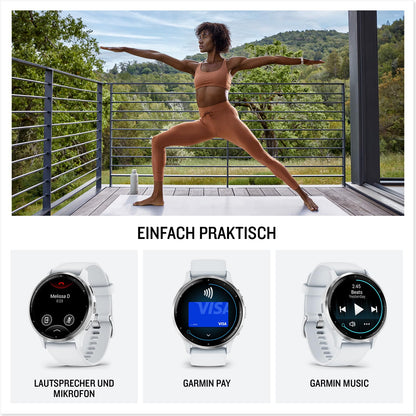 Garmin Venu 3 Smartwatch. Elegante Fitnessuhr mit OLED, Gesundheitsanalyse & Telefonfunktion.