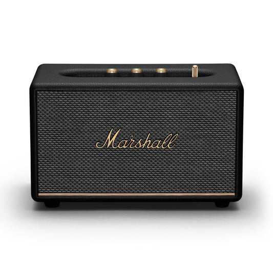 Marshall Acton III Bluetooth-Lautsprecher in Schwarz – kraftvoller Sound im ikonischen Marshall-Design. Kompakt, kabellos und mit dynamischem 3-Wege-System für klaren Klang auf allen Frequenzen. Für stilbewusste Musikliebhaber mit Anspruch.