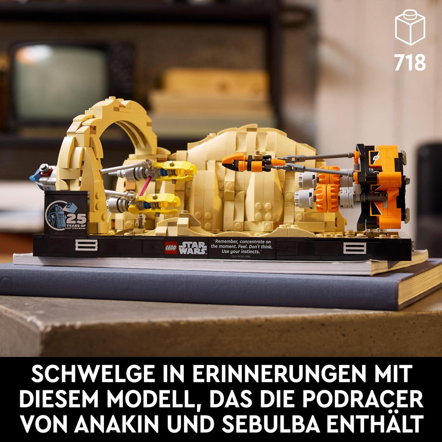 LEGO Star Wars Mos Espa Podrace Diorama (Set 75380). 718 Teile Szene aus Episode I mit Anakin und Sebulba.