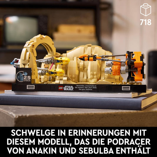 LEGO Star Wars Mos Espa Podrace Diorama (Set 75380). 718 Teile Szene aus Episode I mit Anakin und Sebulba.