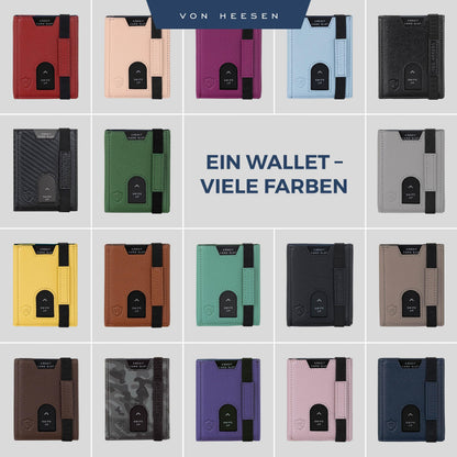 VON HEESEN. Hochwertige Slim Wallet mit Münzfach – echtes Leder & RFID-Schutz. Kompakt. Sicher. Stilvoll.
