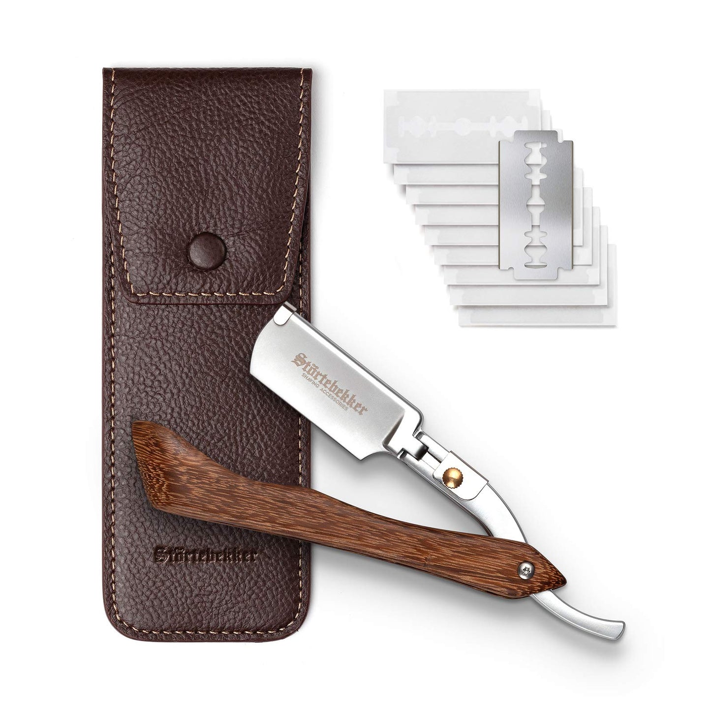 Störtebekker® Premium Rasiermesser Set – All-in-One Set mit Rasierpinsel, Rasierseife, Rasierschale, Rasieröl, Alaunstein, Bartpflege & mehr