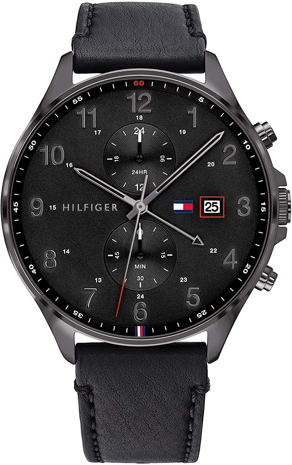 Tommy Hilfiger Multi-Zifferblatt Quarzuhr (Herren, schwarzes Lederarmband, 1791711). Markantes Multi-Zifferblatt, präzises Quarzwerk und hochwertiges Lederarmband – jetzt entdecken und deinem Look das gewisse Etwas verleihen.