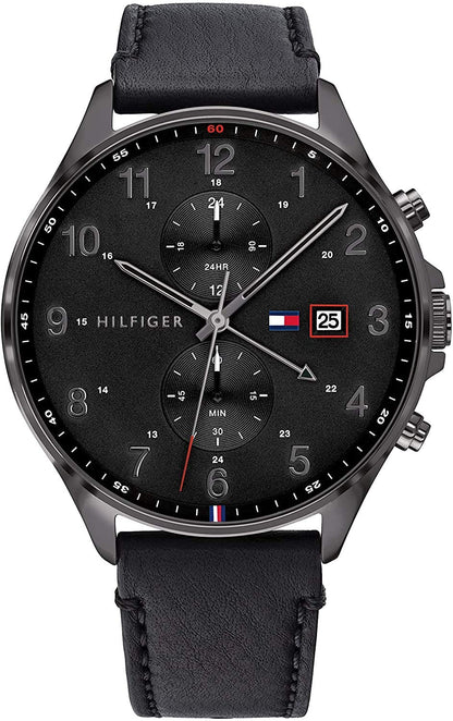 Tommy Hilfiger Multi-Zifferblatt Quarzuhr (Herren, schwarzes Lederarmband, 1791711). Markantes Multi-Zifferblatt, präzises Quarzwerk und hochwertiges Lederarmband – jetzt entdecken und deinem Look das gewisse Etwas verleihen.