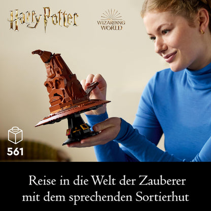 LEGO Harry Potter Der Sprechende Hut (Set 76429). 561 Teile, 31 magische Soundkombinationen & Hogwarts-Ständer mit Harry-Minifigur.