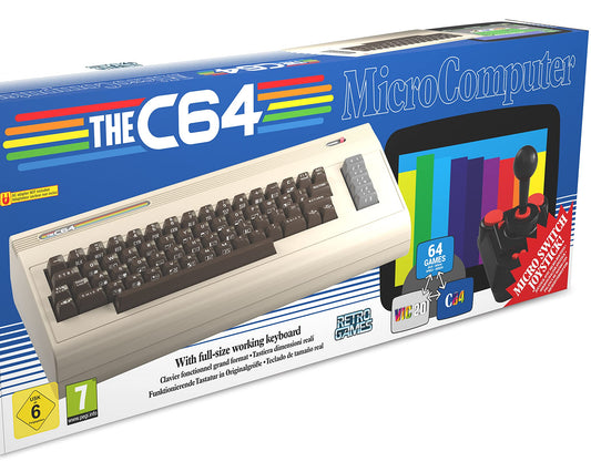 The C64 „Maxi“ – funktionsfähiger Heimcomputer im Original-Look des Commodore 64 mit USB, HDMI und 64 vorinstallierten Spielen. Für echtes Retro-Feeling mit moderner Technik. Ohne Netzteil, kompatibel mit gängigen USB-Stromquellen.