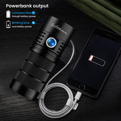 Sofirn SP36 Pro. Ultrahelle, wiederaufladbare Taschenlampe für jede Nacht und jedes Abenteuer.