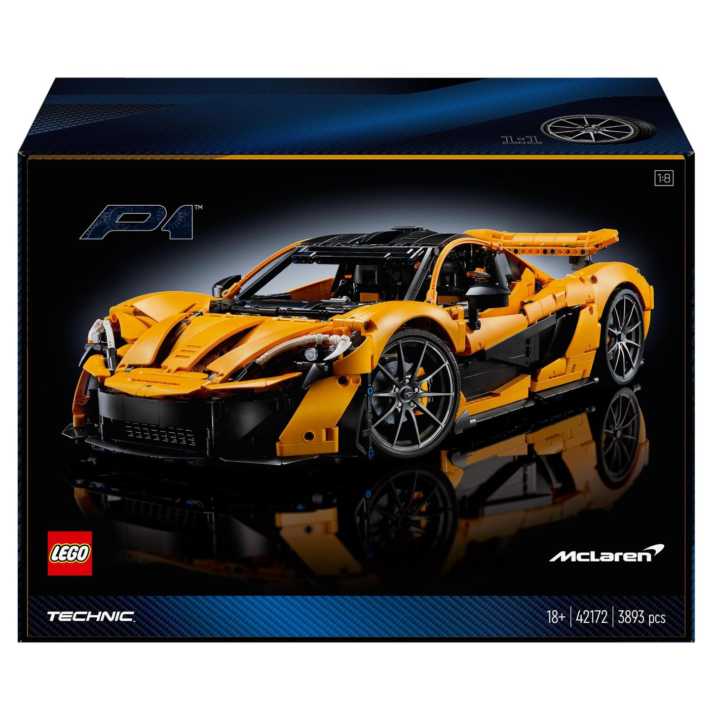 LEGO McLaren P1 (Set 42172). 3.893 Teile – Hypercar-Modell für echte Technikliebhaber.